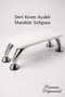 Genuine Leather Manicure Pedicure Table with Chrome Legs - White - Professional Manicure Table