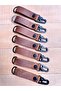 Genuine Leather Keychain Hazelnut – Black Carabiner Clip - 8