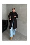 Black Long Trench Coat - 7310