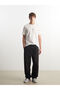 Vizyon New Season White Crew Neck Printed Combed Cotton Men's T-Shirt - 2