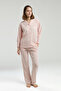 Women's Winter Regular Fit Pink Shirt Pajama Set Pc9020-S-V1