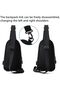 Sling Crossbody Bag Small Shoulder Backpack for Men Waterproof Slim Chest Bags Casual Daypac - 7