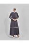 Sports Piping Model Medina Silk Fabric Anthracite Ferace - 3