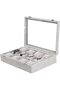 Grey Velvet Watches Organizer 12 Grid Watch Holder Jewelry Storage Box