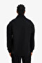 Boxy Fit Skuba Diver Fabric Black Men's Sweatshirt E9363Ax/Bk81 - 6