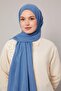 Indigo Self-Textured Natural Line Shawl - 3