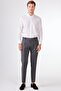 Men's Slim Fit Pointed Collar Gray Suit - 4
