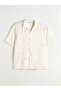 Yellow Comfortable Fit Resort Collar Short Sleeve Patterned Men's Shirt - 5