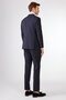 K.Navy Blue Herringbone Men's Suit - Slim Fit - 3