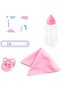 93827AB Reborn Baby Doll, Lifelike, Realistic, Dummy, Bottle, Blanket, 38 cm, White - 6