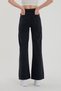Skye 90's Black Colorfast Lycra Super High Waist Loose Jeans Palazzo (Buy 1 Size Larger) - 3