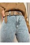 Indigo Snow Blue Mom Jean High Waist Detail Boyfriend Jeans Blue 2024 - 2