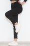 High Waist Super Lycra Recovery Featured Jeans Black Skinny Skinny Leg Jeans - 11918 - 6