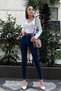 Ronna X High Waist Narrow Leg Slim Jean Trousers - Navy Blue (WE ARE FULL MOLD) - 3