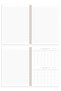 A4 Spiral Cardboard Cover Set of 4 Checkered School Notebook 80 Sheets - Multi-Colored with Lesson Schedule - 8