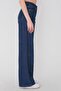 Nancy Loose Jeans Blue Snow Lycra Palazzo Navy Blue Jeans - 4