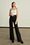 Black Lycra Super High Waist Wide Leg Loose Jeans (Buy 1 size larger)