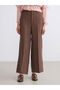 Lcw Vision Brown Modal Mixed Wide Leg Women's Trousers - 2