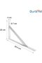 Heavy-Duty Triangular Wall Shelf Brackets, White Metal, Set of 2 - 3