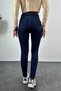 Rio Navy Blue High Waist Narrow Leg Skinny Power Lycra Jeans Pants (FULL MOLD) - 4