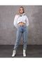 Leo Erva Blue Snow Wash Mom Boyfriend Jean Women's Power Lycra Collector - 3