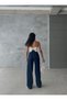 Milan 90's Lavivert Lycra Super High Waist Loose Leg Jeans Palazzo Trousers - 3