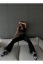 Isabella Zero Max New Star 90's Black Lycra Super High Waist Palazzo Loose Jeans - 4