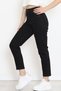 Women's High Waist Boyfriend Mom Jean Pipe Leg Buttoned Jeans Black - 17260 - 3