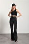 High Waist Palazzo Jean Black - 3