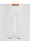 Rayne White High Waist Loose Wide Leg Jeans Wide Leg Jeans - 3