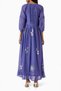Floral Embroidery Cotton-Satin Long Dress |   Ideal Choice for Comfortable and Feminine Style - 3