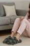 Women's Plaid Patterned Soft Furry House Slippers - 3
