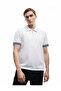 Regular Fit Pique Fabric Short Sleeve Polo Neck T-Shirt with Zipper Stripe Detail - 2