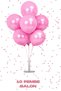 Happy Birthday Text Banner 2 Pieces of 7 Balloon Stand 10 Pieces of Silver 10 Pieces of Penbe Balloon Birthday Ornament - 4