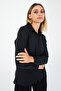 Women's Black Jacquard Textured Woven Shirt – Chic to Plus Size 5XL - 4