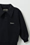 Black Embroidery Detailed Raglan Sleeve Sweatshirt - 4