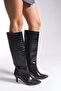 Alunalue Women's Boots 00125500 Black Crocodile