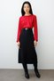 Midi Skirt with Waist Belt - 2