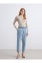 Indigo Elastic Waist Mom Fit Women's Jean Pants