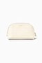 Luxury White Crocodile Patterned Leather Small Makeup Bag Travel Size