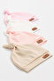 Baby Girl Tie Top Plain Pink White Beige Salmon Hat Newborn - 2