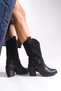 Fynoriel Women's Short Boots 00126041 Black Suede - 2