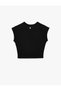 U-Neck Short Sleeve Cotton Slim Fit Sports T-Shirt - 2