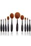 Oval Makeup Brush - Set of 10 - 3