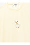 Comfortable Fit Short Sleeve Crew Neck Duck Embroidery T-Shirt - 3