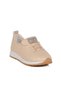 Beige Rubber Laced Women's Casual Shoes 027 Z - 3