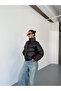 New Season Comfortable Fit Black Puffer Coat - 4