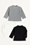 Boy 3-16 Years Old 3-Piece Thin Camisole Sweater Set – Comfortable and Stylish Basic Model 3 Pieces - 2