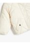 Quilted Hooded Coat with Snap Detail - 3