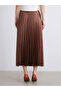 Sparkling Choices from Shining Store |   Elastic Waist Satin Pleated Skirt - 4